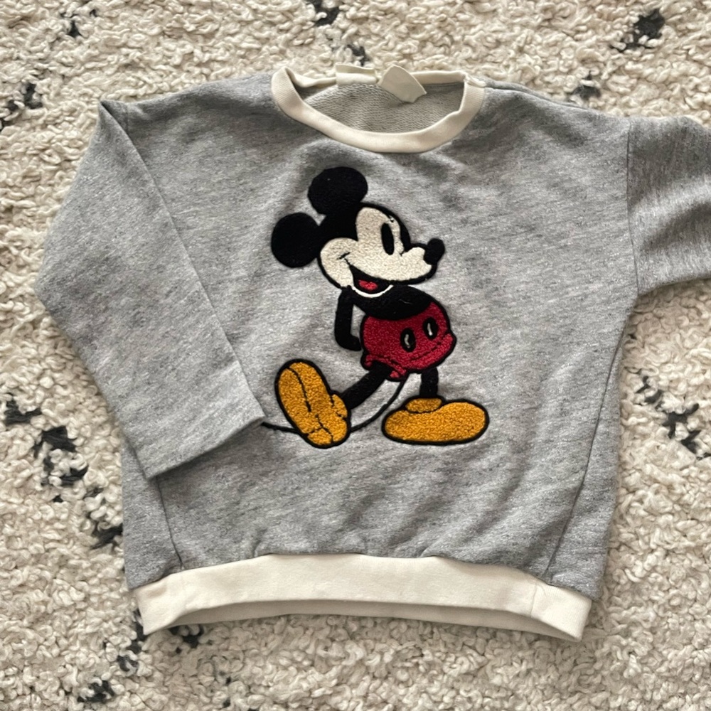 Zara Embroidered Mickey Sweatshirt size 2/3